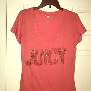 Juicy couture tee with silver beading